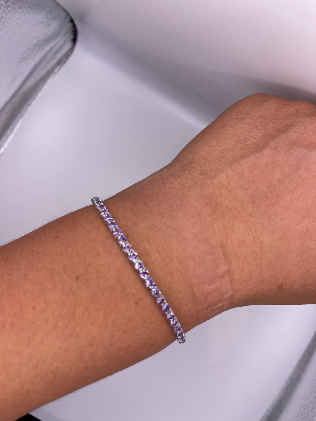 BRACCIALE TENNIS ARGENTO