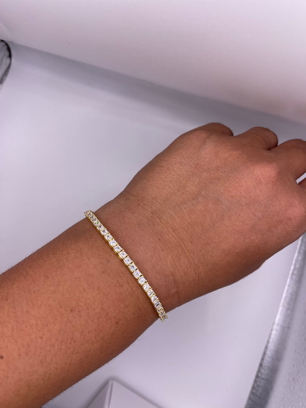 BRACCIALE TENNIS IN ARGENTO