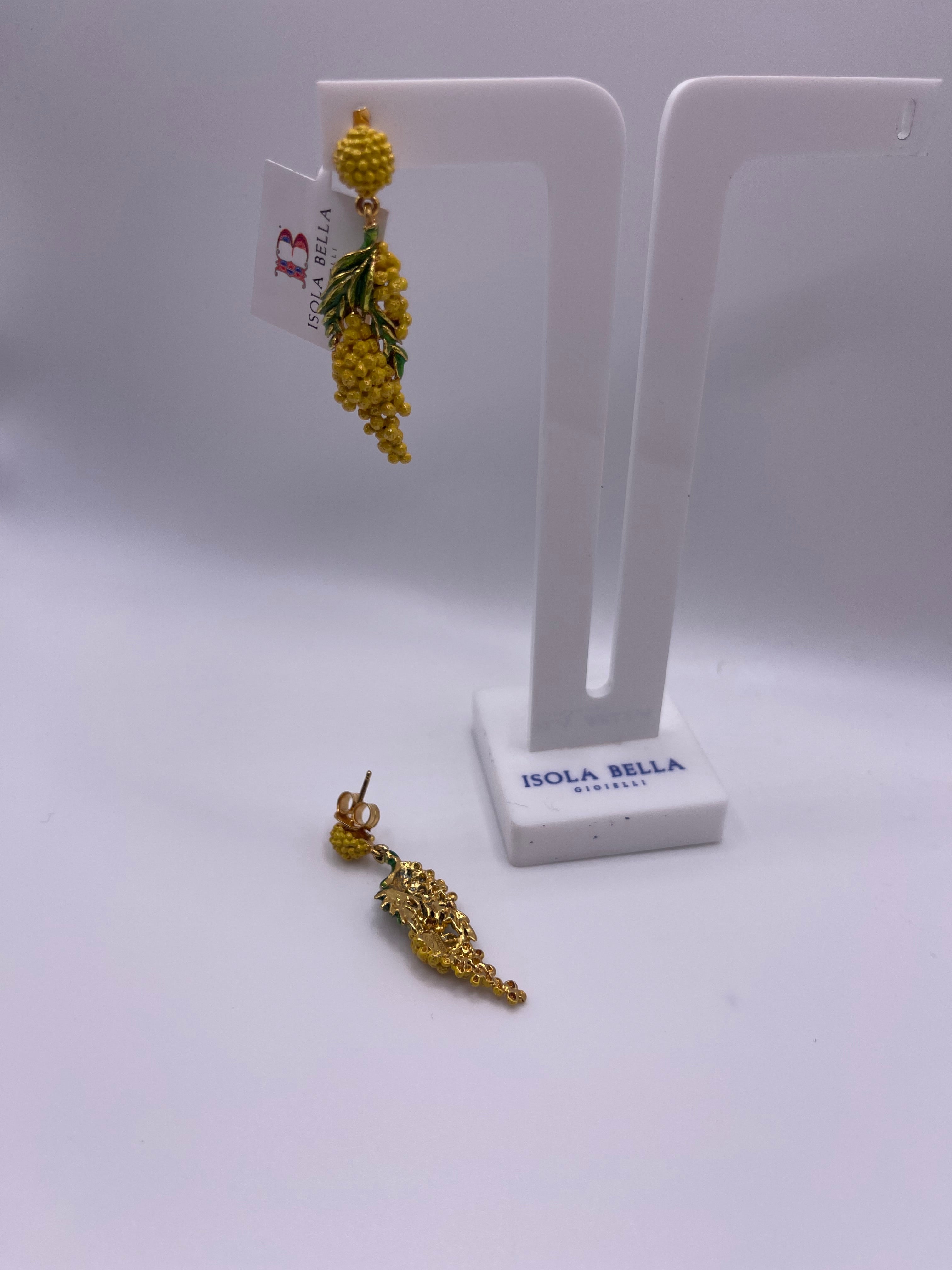 ORECCHINI IN ARGENTO E SMALTO ISOLA BELLA