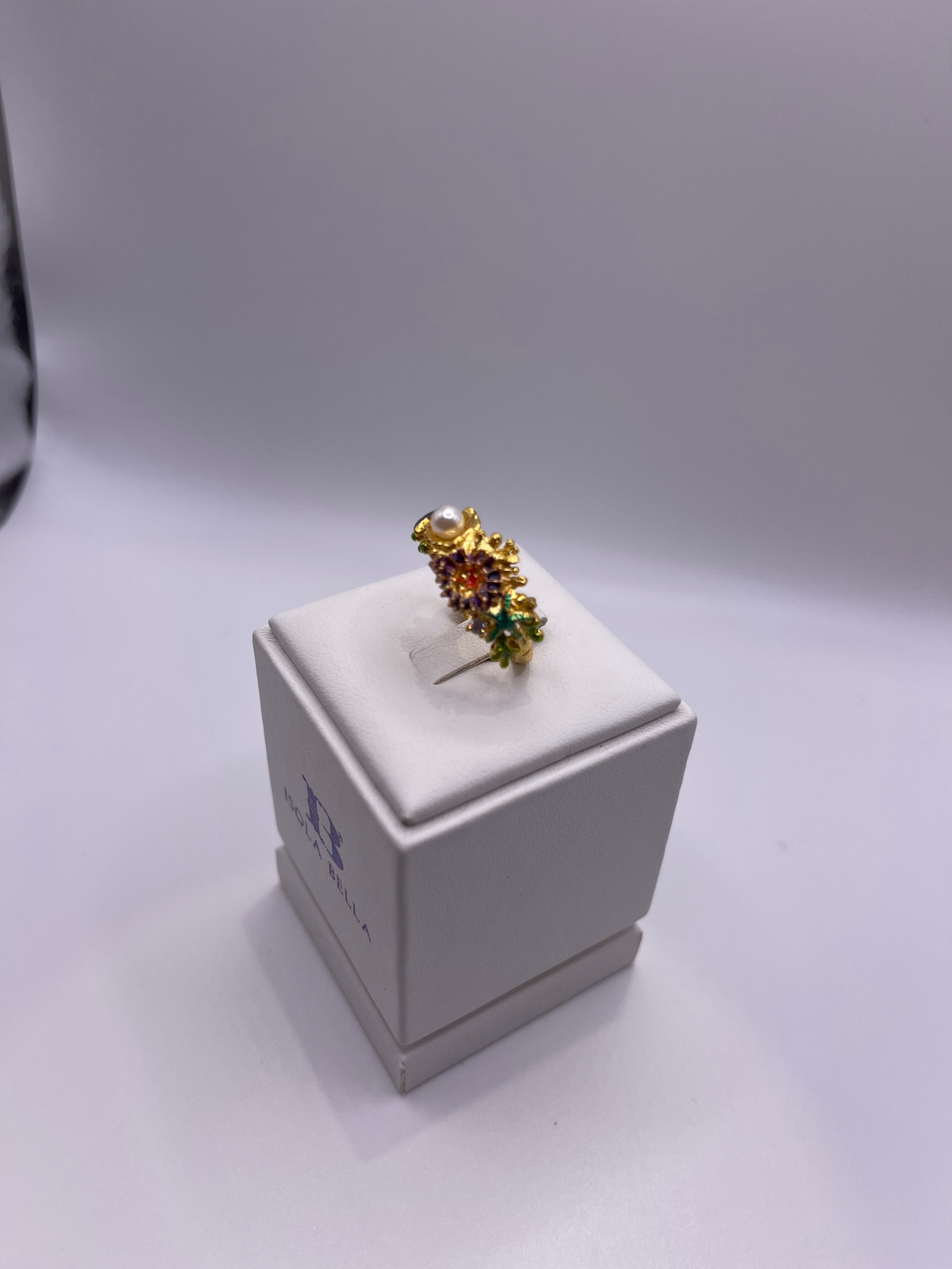 ANELLO IN ARGENTO ISOLA BELLA FONDALE