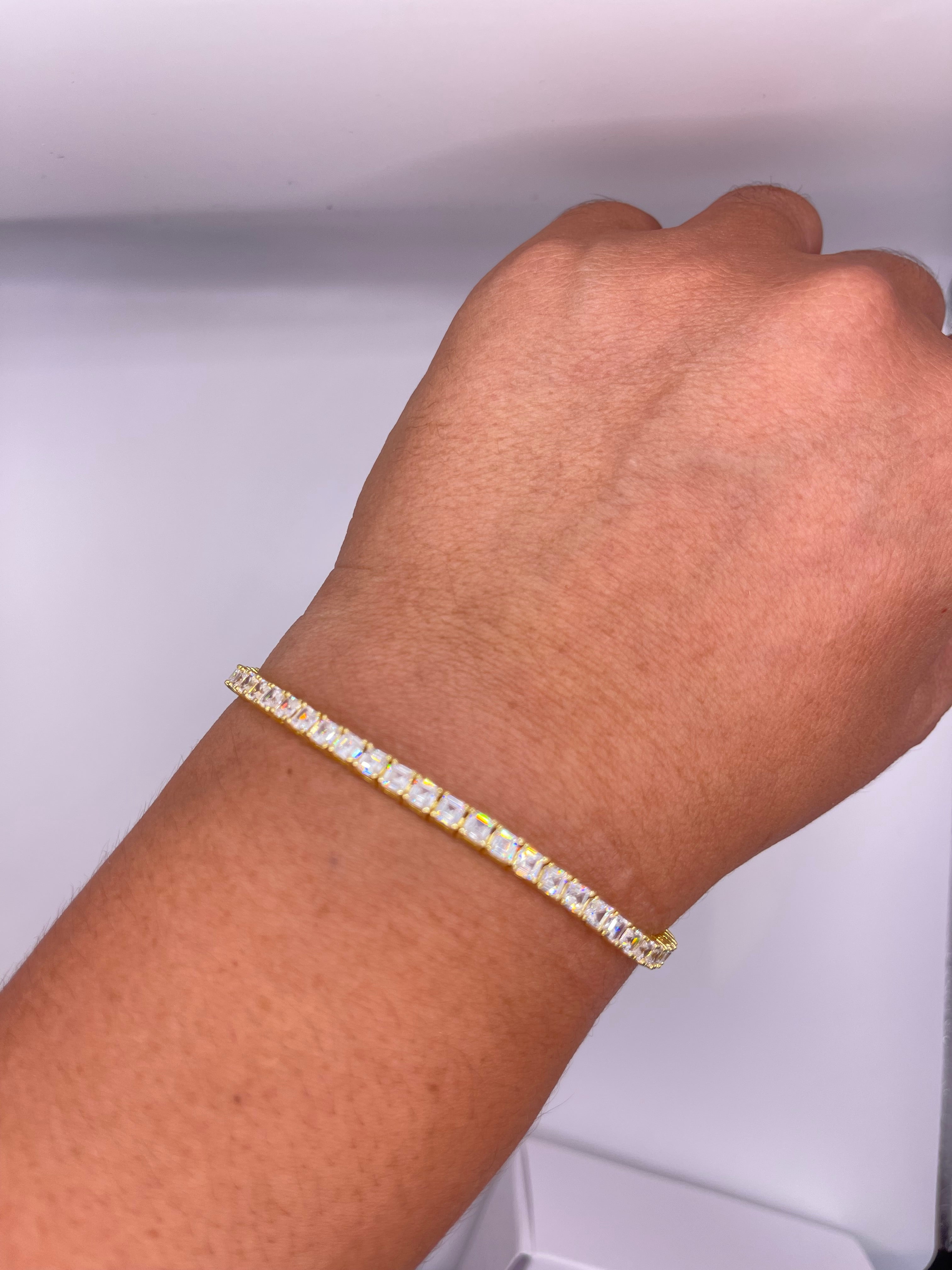 BRACCIALE TENNIS IN ARGENTO