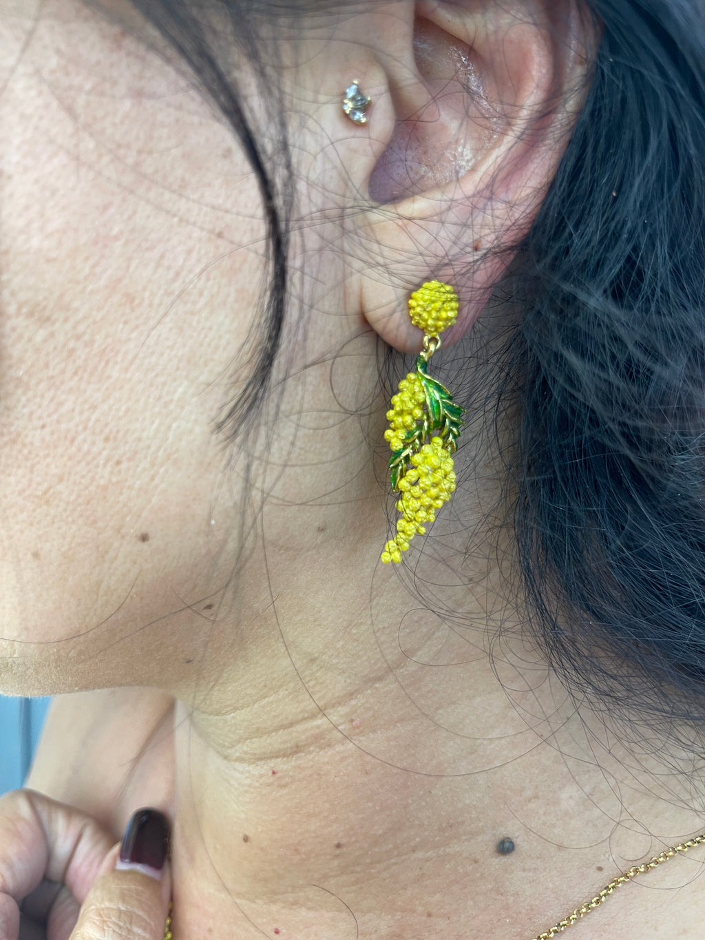 ORECCHINI IN ARGENTO E SMALTO ISOLA BELLA