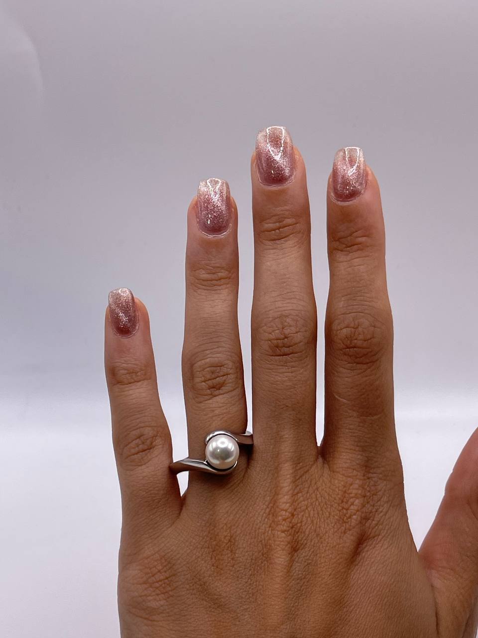 ANELLO IN ORO BIANCO E PERLA GIAPPONESE