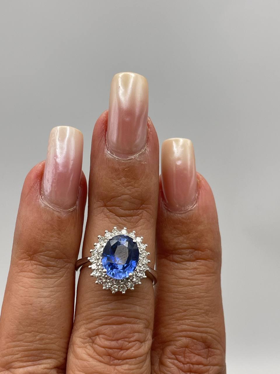 ANELLO IN ORO BIANCO E ZAFFIRO PRINCESS