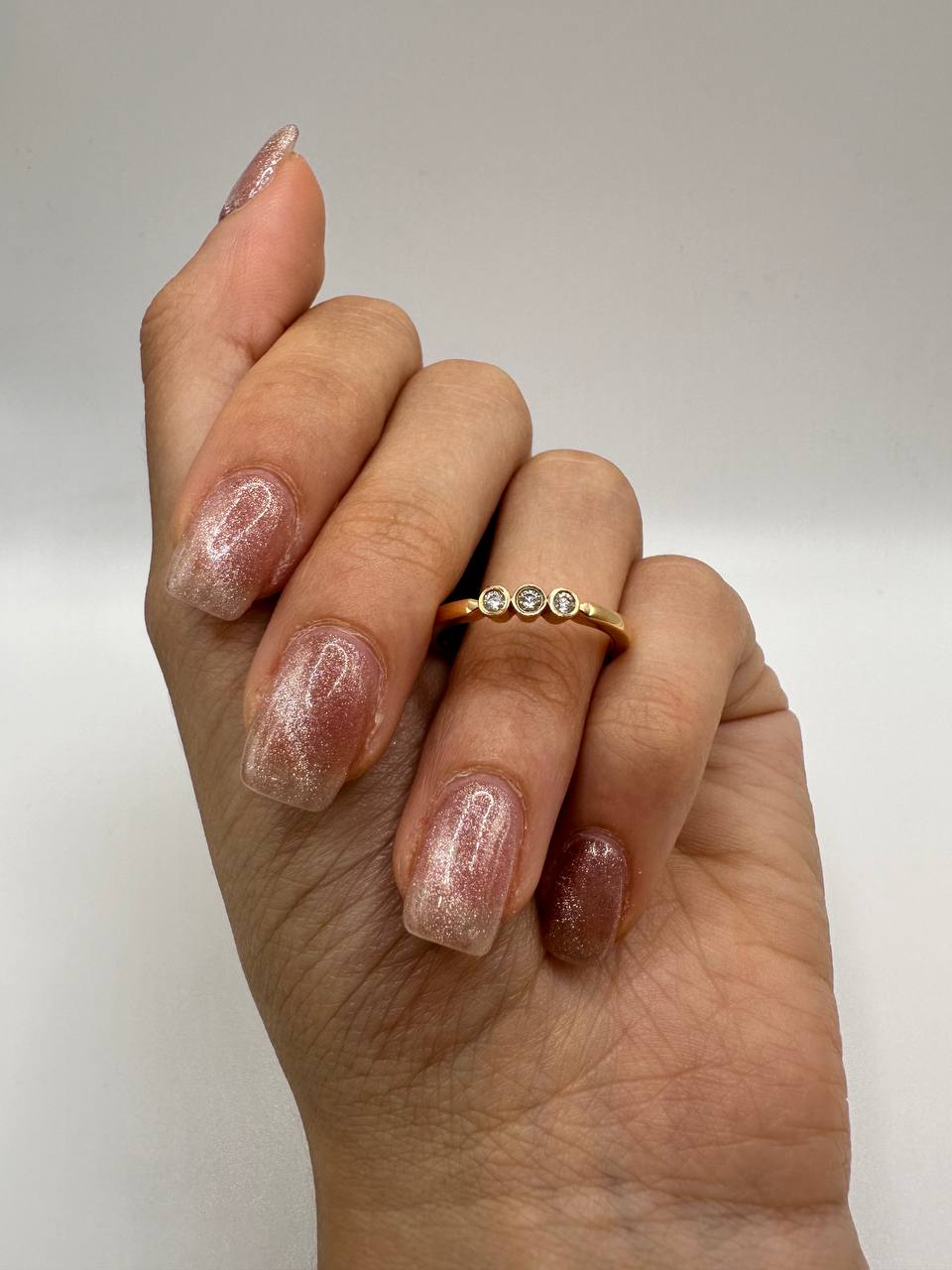 ANELLO IN ORO ROSA BRILLANTE