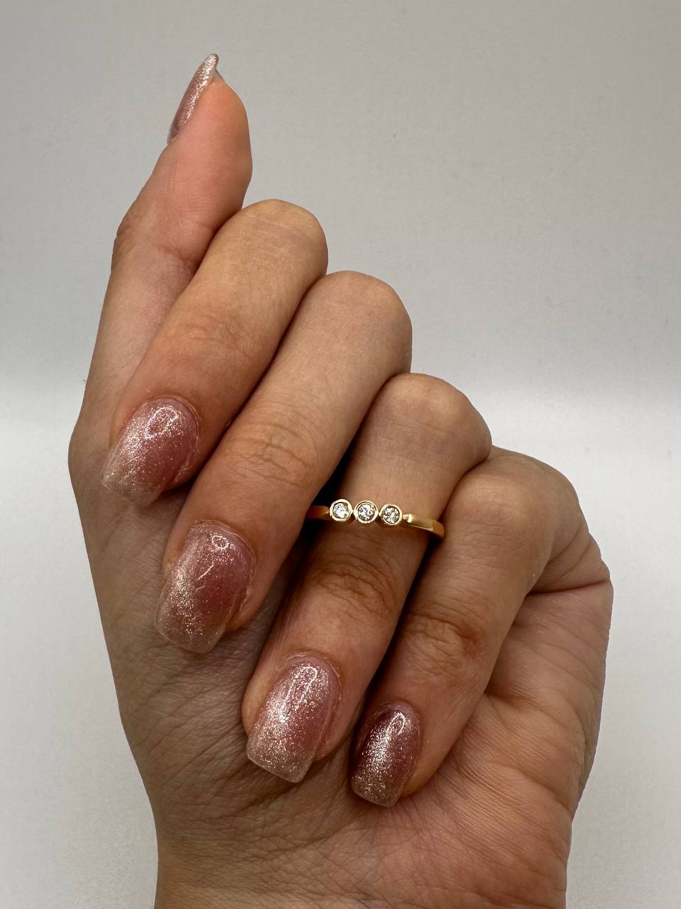 ANELLO IN ORO ROSA BRILLANTE