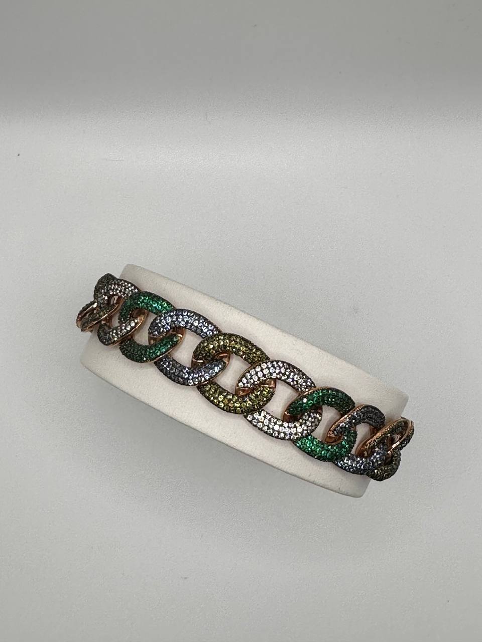 BRACCIALE GROUMETTE ARGENTO ROSA