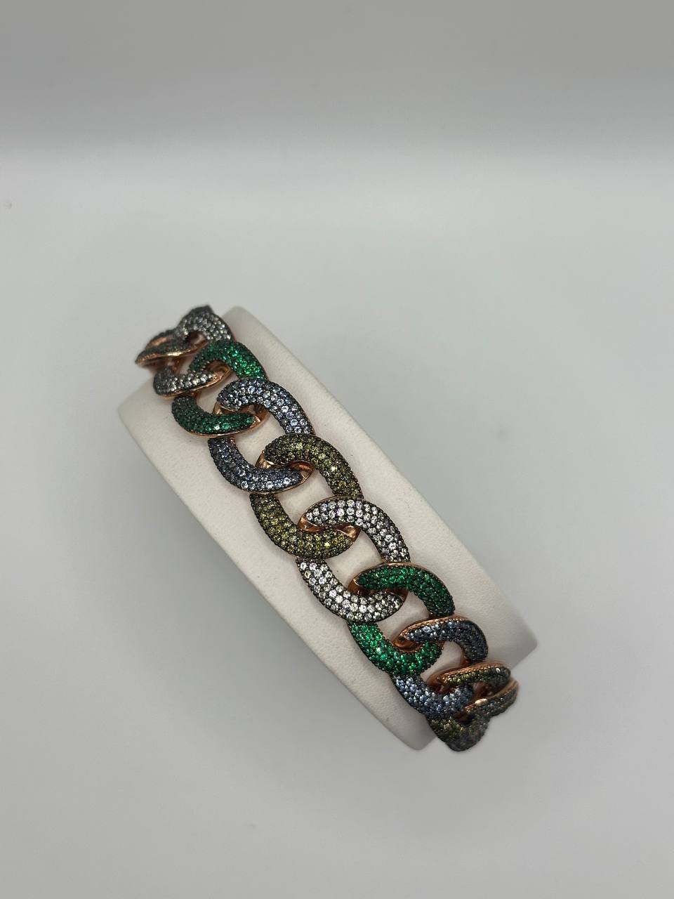 BRACCIALE GROUMETTE ARGENTO ROSA