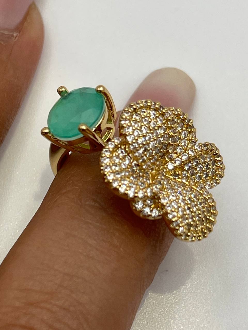 ANELLO ARGENTO DORATO FANTASIA