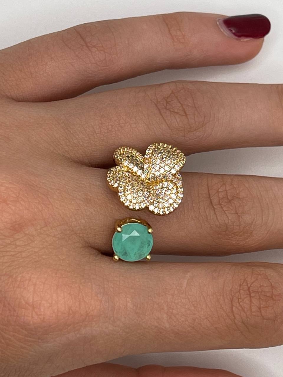 ANELLO ARGENTO DORATO FANTASIA